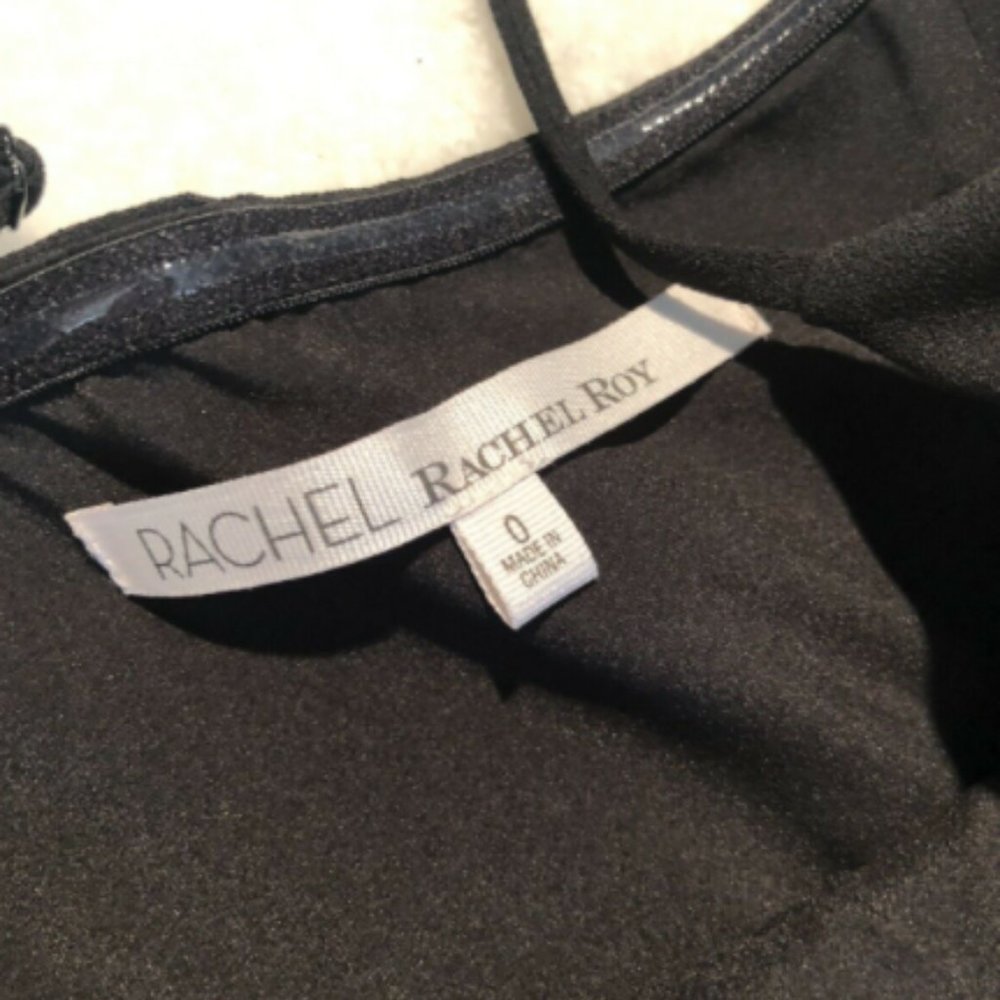 Rachel Roy Black Dress Ruffle Detail Size 0 - Picture 6 of 10
